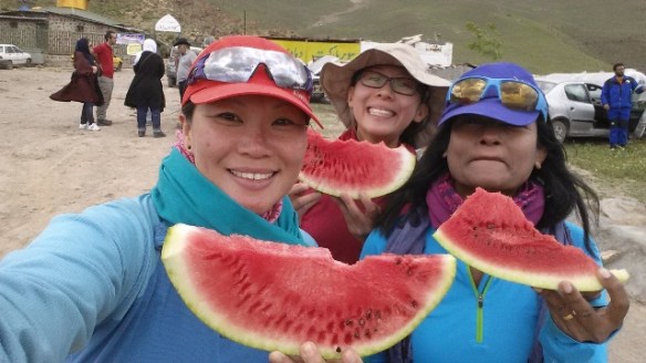 We were treated with sweet watermelon to quench our thirst.